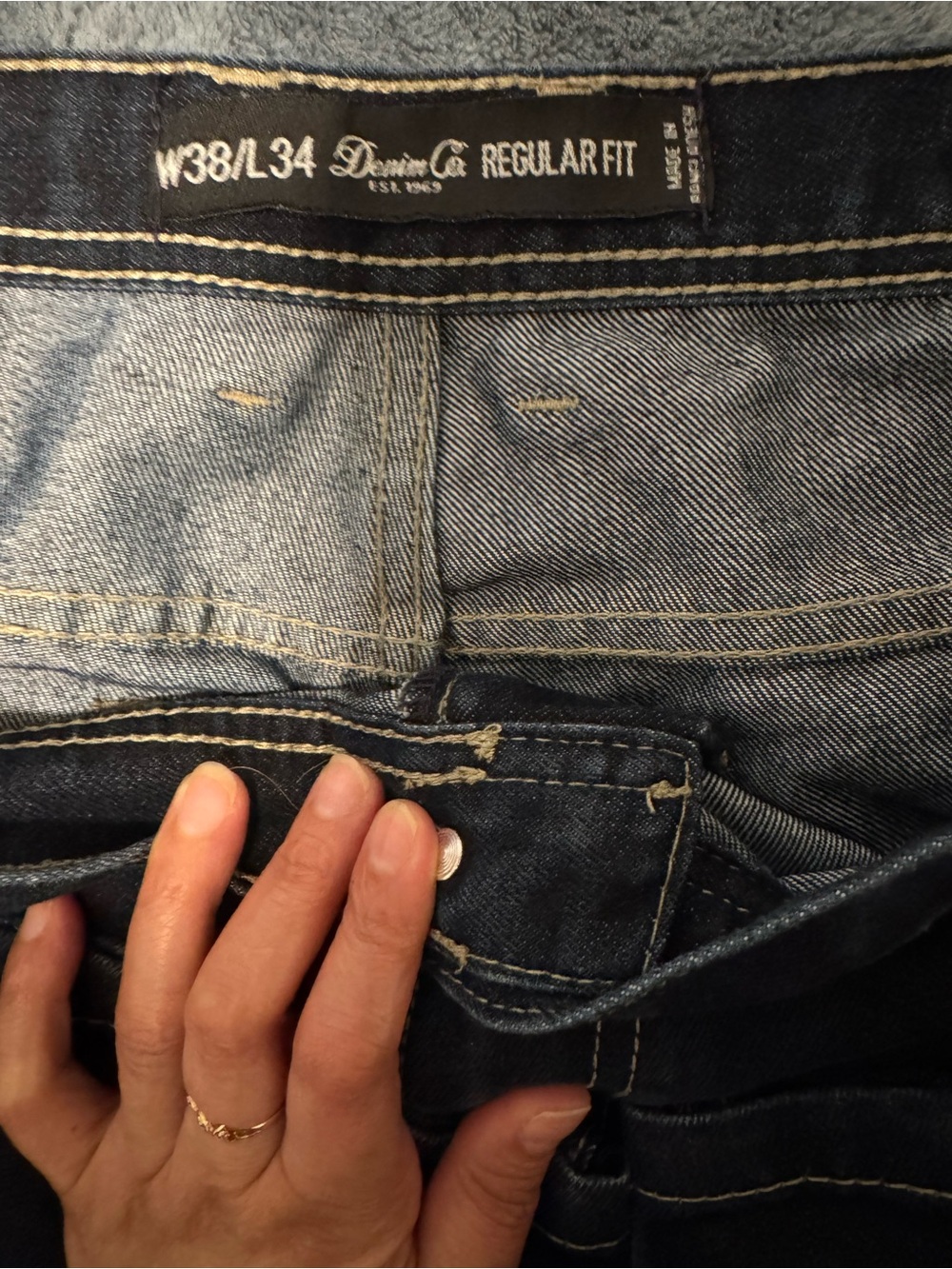 Denim&Co Dark Blue Relaxed Men's Jeans